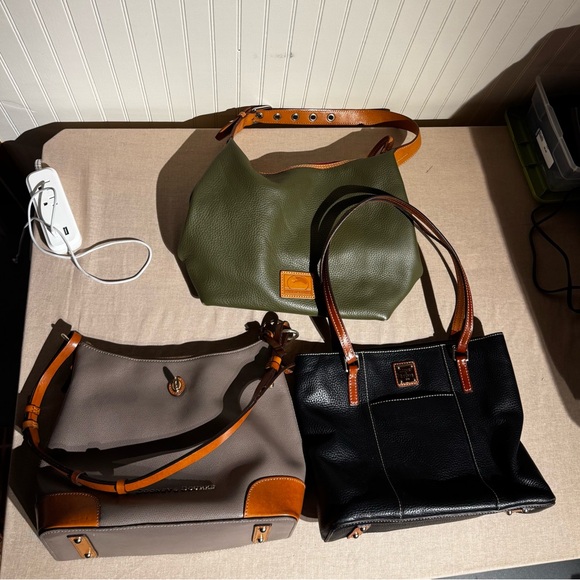 Dooney & Bourke Handbags - Dooney & Bourke Handbag Lot Olive, Grey & Black